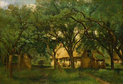 The Toutain Farm at Honfleur by Jean Baptiste Camille Corot